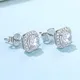 Moissanite Sterling Silver Earrings with GRA Certificate 4