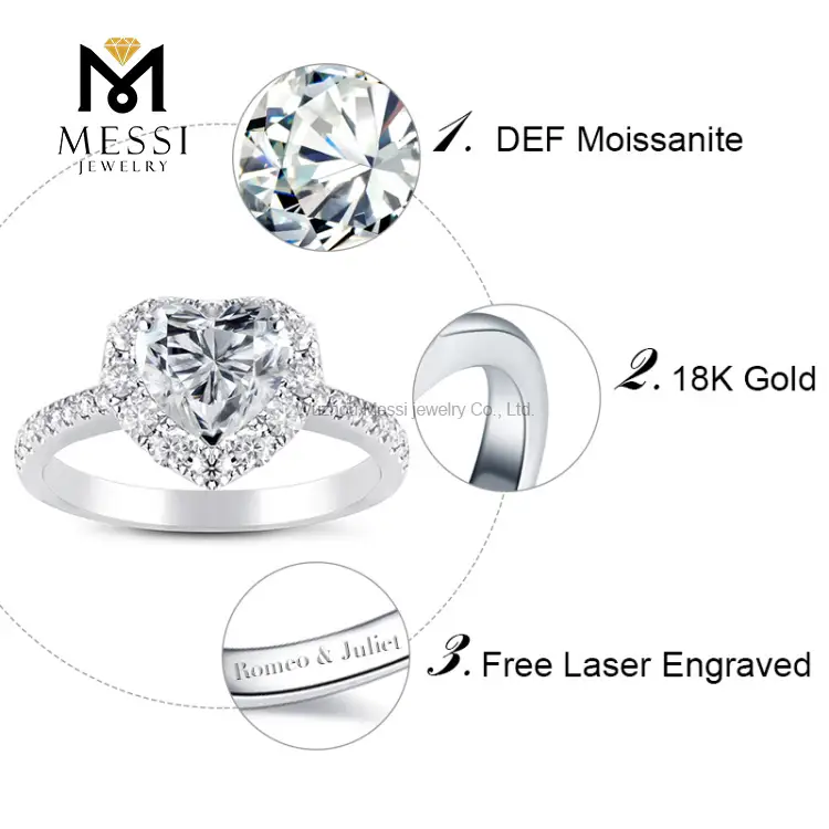 Messi Jewelry | Cost-effective 14k gold moissanite rings suppliers 4