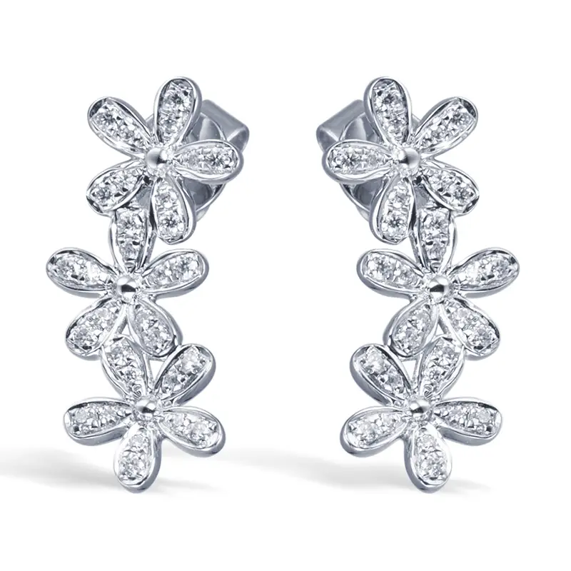 Gioielli Messi - Messi Jewelry MSE -500 China Produttore Gioielli Regalo da donna 18K 14K Orecchini per borchie moissanite in oro bianco 1