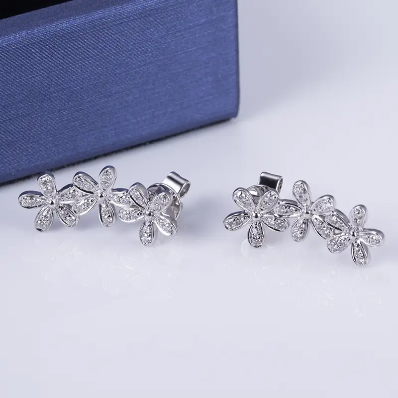 Moissanite Martini Stud Earrings - Lab Grown Diamond Fashion Jewelry 3