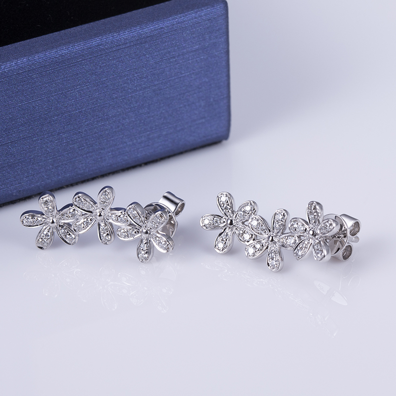 Messi Jewelry - Messi Jewelry MSE-500 China Manufacturer Jewelry Woman Gift 18k 14k White Gold Moissanite Stud Earrings Earrings 10