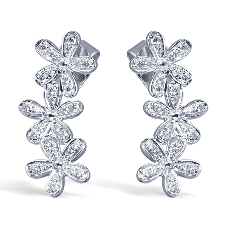 Messi Jewelry - Messi Jewelry MSE-500 China Manufacturer Jewelry Woman Gift 18k 14k White Gold Moissanite Stud Earrings Earrings 8