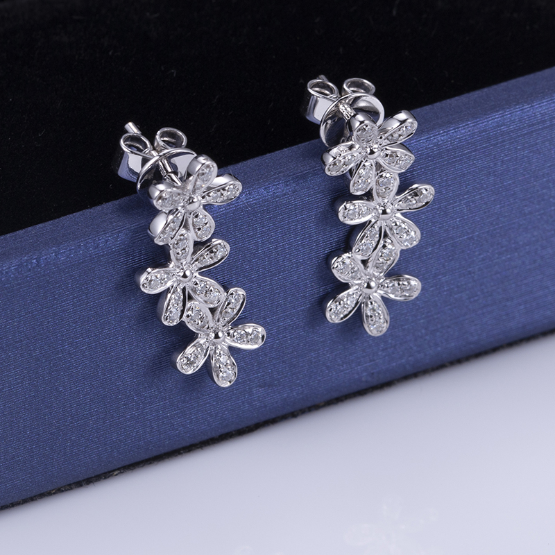 Messi Jewelry - Messi Jewelry MSE-500 China Manufacturer Jewelry Woman Gift 18k 14k White Gold Moissanite Stud Earrings Earrings 12