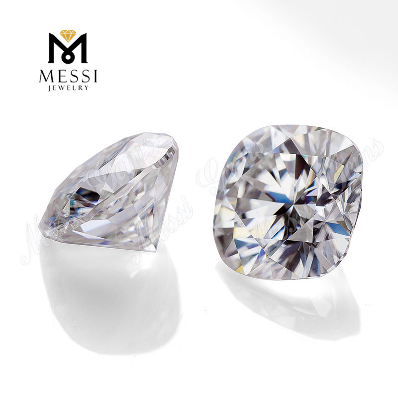 Messi Jewelry cushion cut DEF VVS moissanite 4x4mm-10x10mm Wuzhou synthetic loose gemstones moissanite