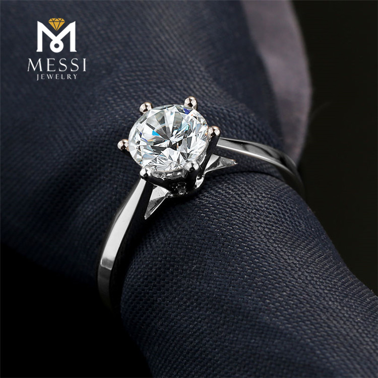 Messi Alahas - Messi Alahas 1 Carat VVS DEF moissanite diamante 14k 18k bulawan nga engagement wedding ring CVD synthetic solitary moissanite singsing Singsing 18