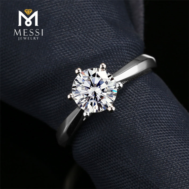 Messi Alahas - Messi Alahas 1 Carat VVS DEF moissanite diamante 14k 18k bulawan nga engagement wedding ring CVD synthetic solitary moissanite singsing Singsing 16