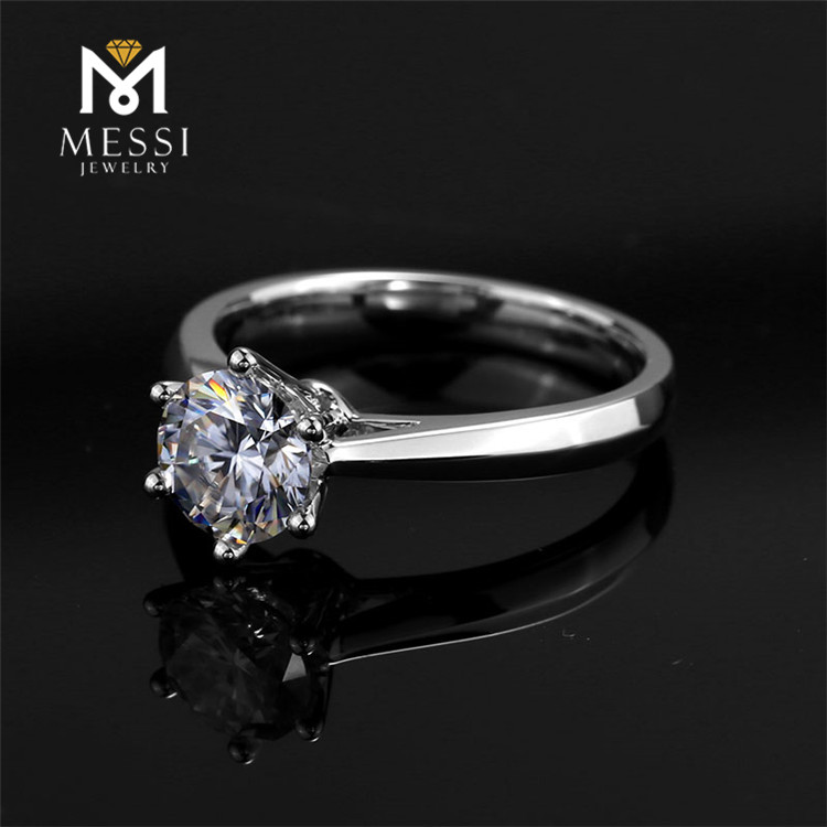 Messi Alahas - Messi Alahas 1 Carat VVS DEF moissanite diamante 14k 18k bulawan nga engagement wedding ring CVD synthetic solitary moissanite singsing Singsing 20