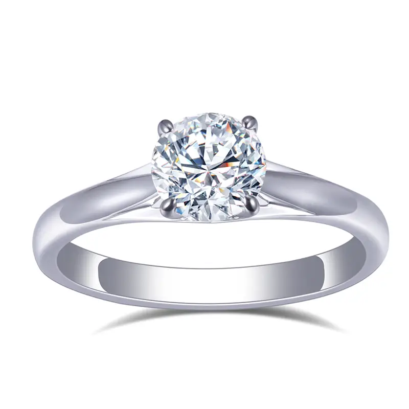 Messi Jewelry - Messi Gems MS -654 1ct Def Moissanite 2022 San Valentino Regalo Donne 18K Anello Gold Gold 1