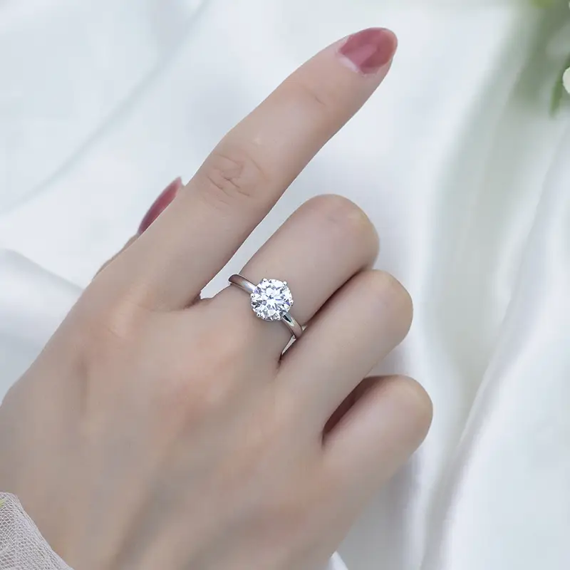 yellow gold moissanite ring at Wholesale Prices | Messi Jewelry 5