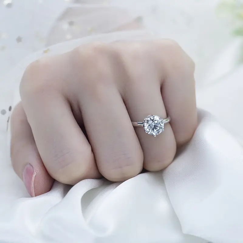 yellow gold moissanite ring at Wholesale Prices | Messi Jewelry 6