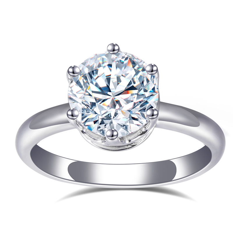 Messi Jewelry - gold jewelry center stone moissanite white gold ring for women engagement 10K 14K 18k solitaire moisasnite ring Rings 8