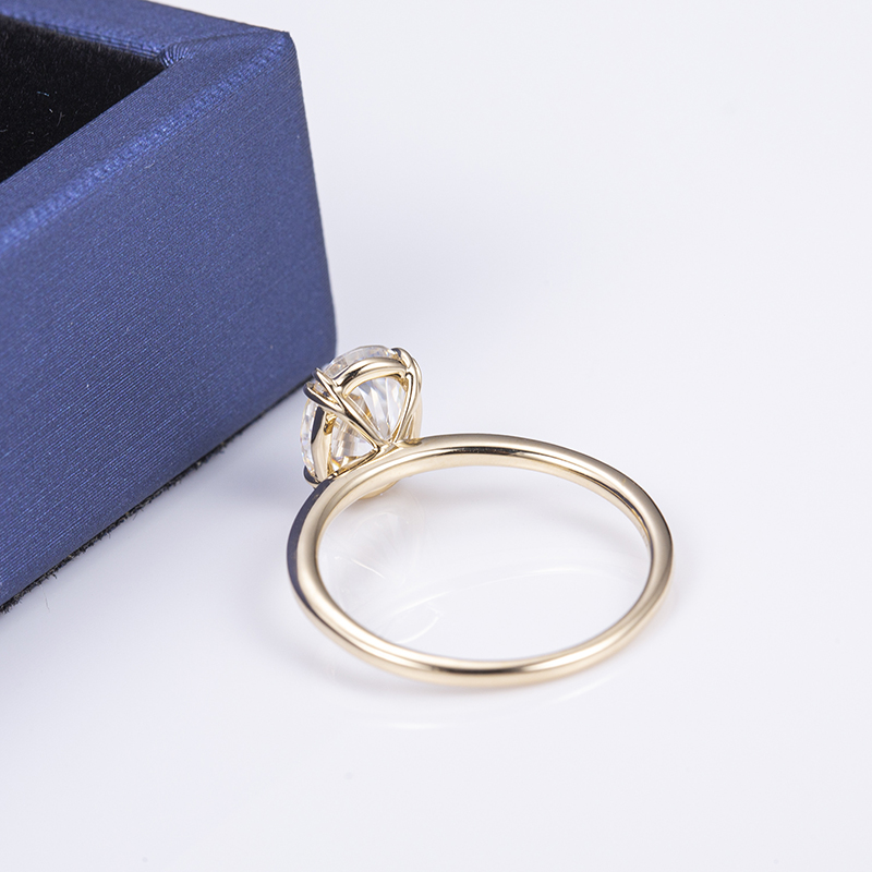 Messi Alahas - MS-497 18K 14K 10K Solid Gold Alahas Women Engagement 6*8mm Oval Moissanite Singsing Moissanite Gold Alahas 11