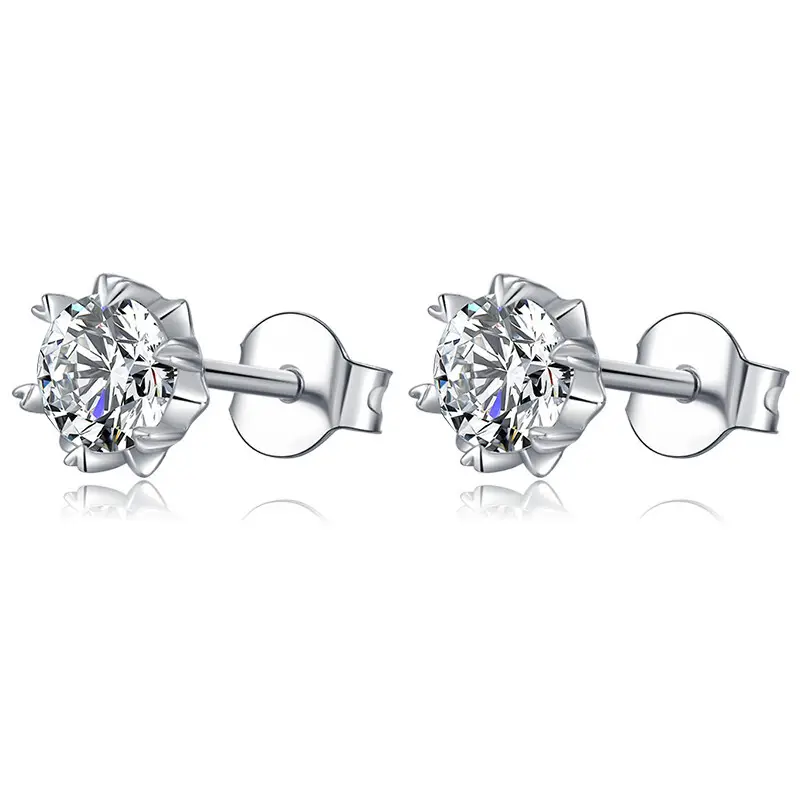 Custom moissanite earrings sterling silver factory price Manufacturer | Messi Jewelry 3