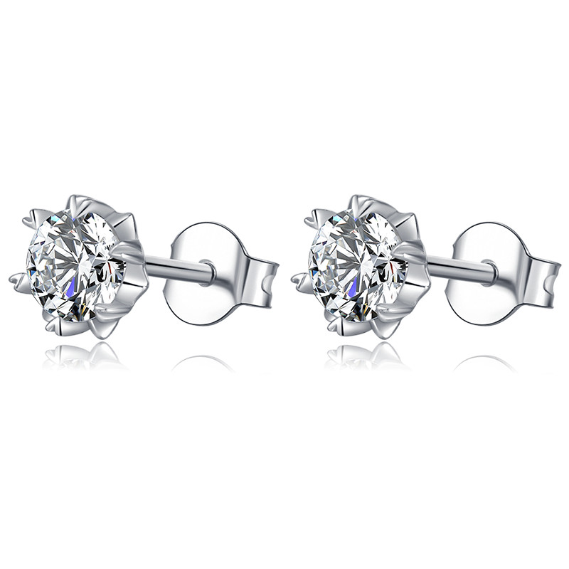 Custom moissanite earrings sterling silver factory price Manufacturer | Messi Jewelry 9