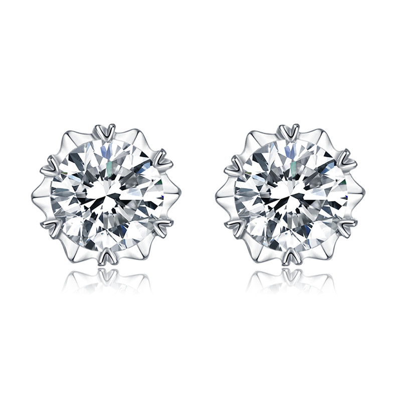 Custom moissanite earrings sterling silver factory price Manufacturer | Messi Jewelry 8