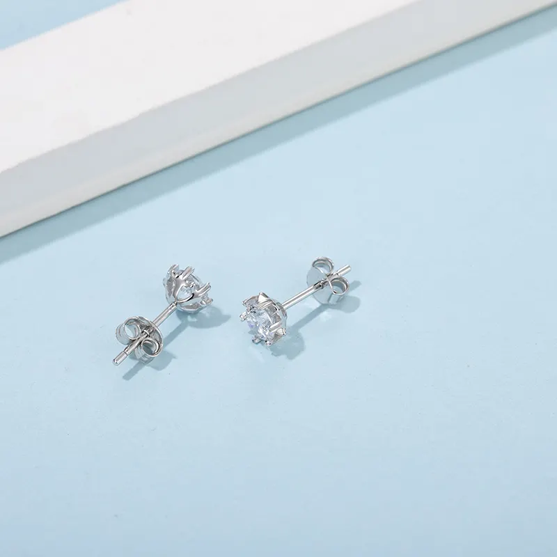 Custom moissanite earrings sterling silver factory price Manufacturer | Messi Jewelry 6
