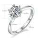 Moissanite Sterling Silver Rings with GRA Certificate 2