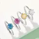 Moissanite Sterling Silver Rings with GRA Certificate 5