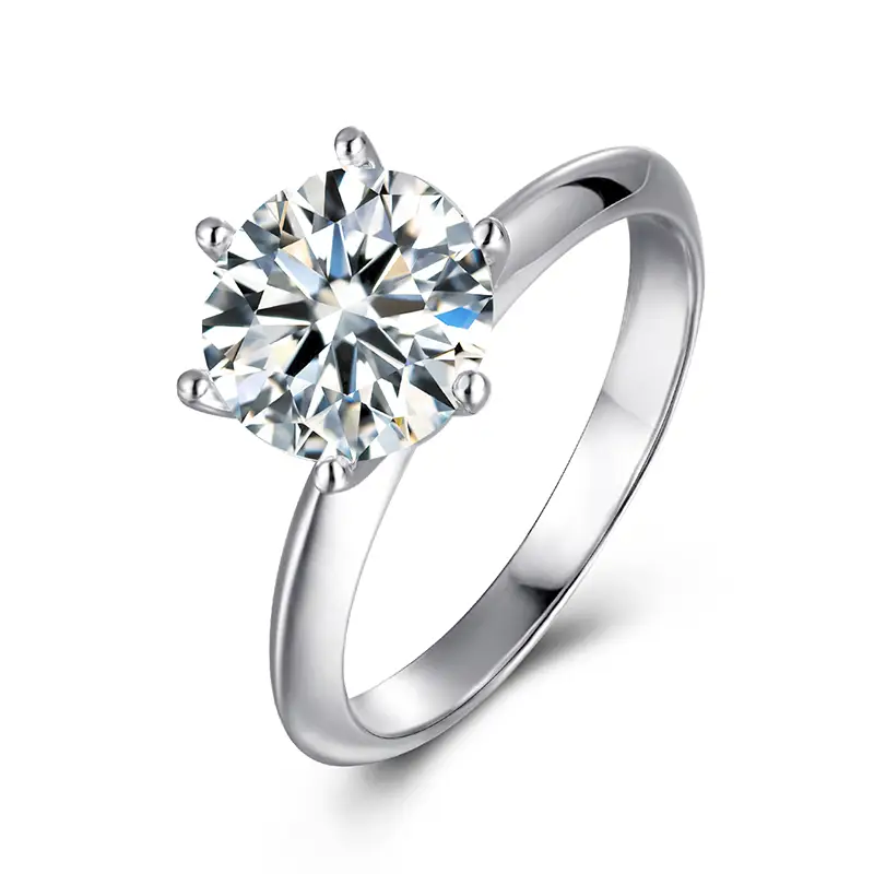 M03I T SEI CLAW 2,0 Carat 1CT 1CT MOISSANITE Oro PLATTO ANELLO STERING STERING SILTANO 1