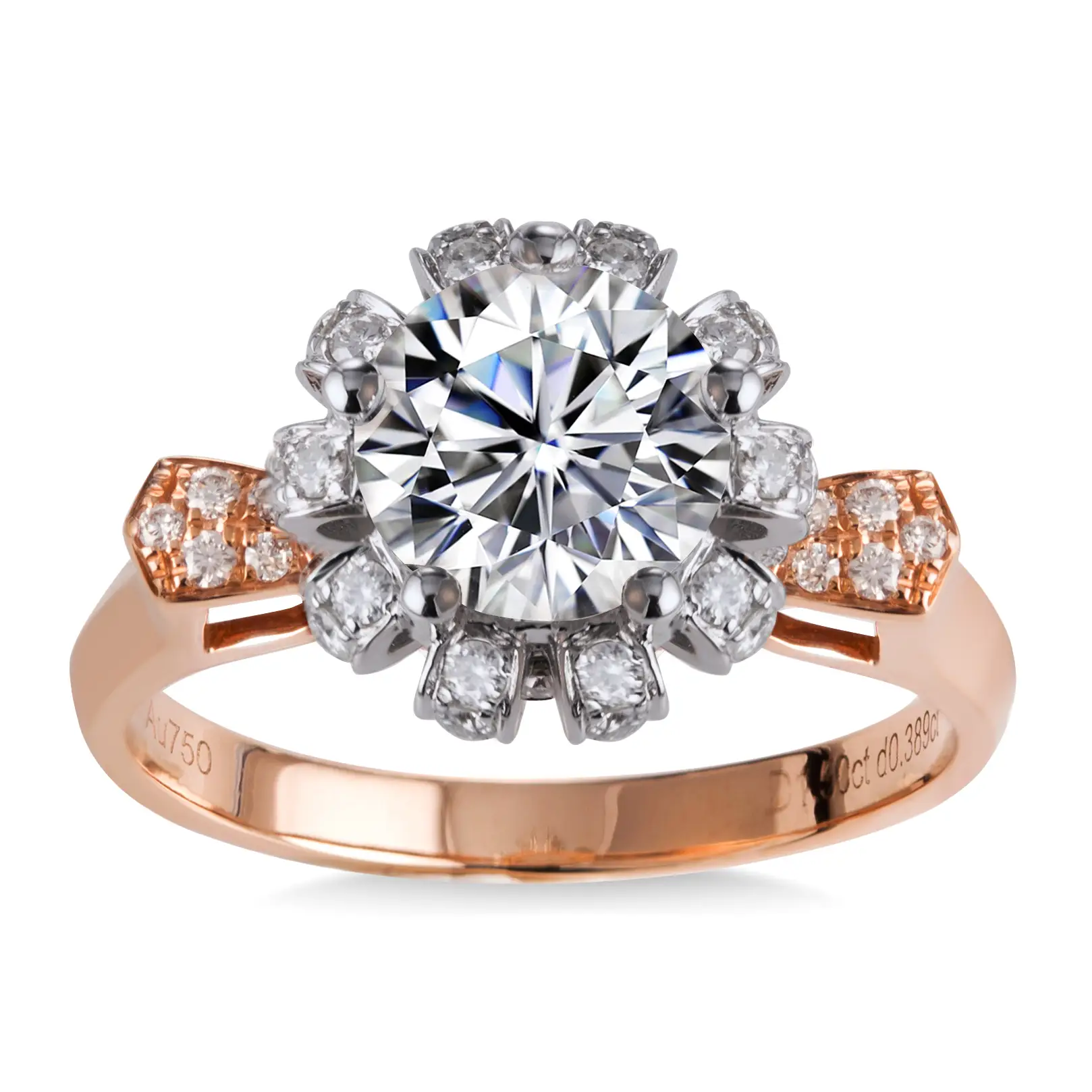 Gioielli Messi - Anello di gioielli Messi 14K 18K Rose Gold Europeo Donne cinesi Giochi GIOITÀ GEOMETRICA ANCI PER ANCI ALLA PARTENZA 1