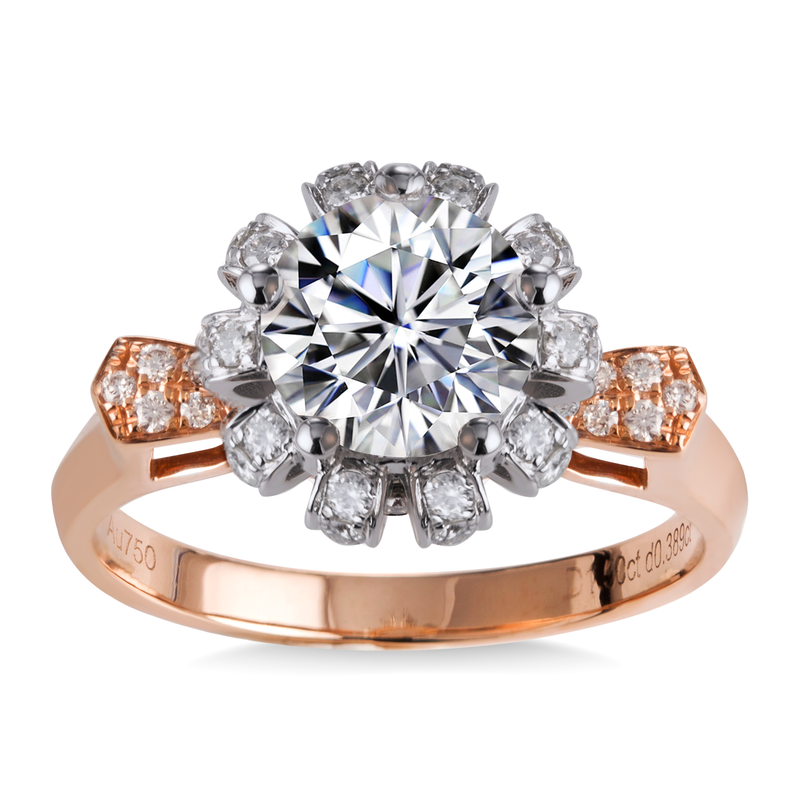 Barang Kemas Messi - Cincin perhiasan Messi 14k 18k mawar Emas Hadiah Barang Kemas Wanita Cina Eropah Geometrik Bergaya Pesta Cincin 8