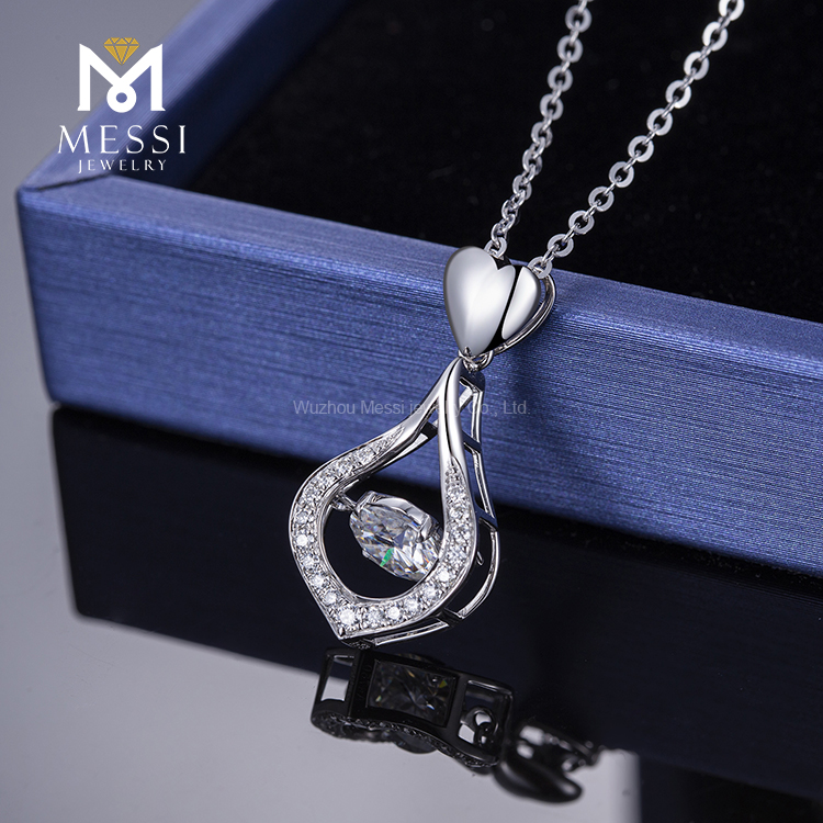 Messi Jewelry | Creative rose gold moissanite necklace high safety 10