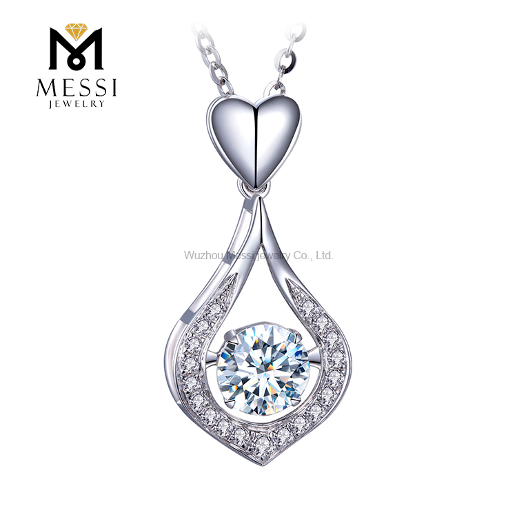 Messi Jewelry | Creative rose gold moissanite necklace high safety 11