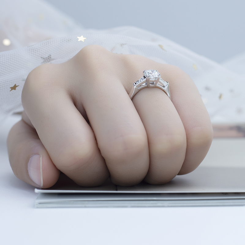 메시 보석류 -Messi Jewelry MSR -524 PT950 약혼 웨딩 여성 HPHT CVD 실험실 다이아몬드 링 실험실 다이아몬드 보석 13