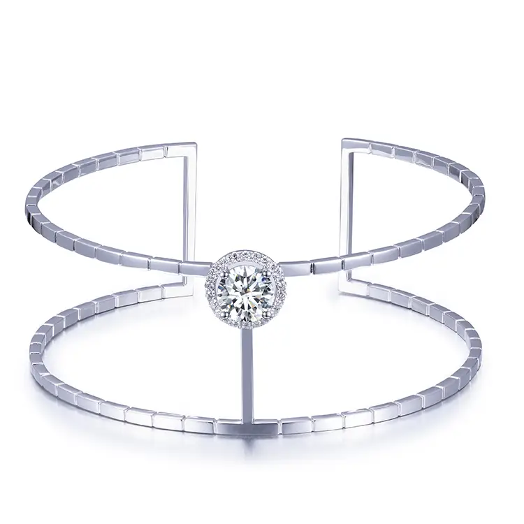 Gioielli Messi - Messi gioielli 18k oro massiccio 1ct 1ct CVD Diamonds Bracciale a diamante coltivata Bracciale a diamante per donne braccialette 1