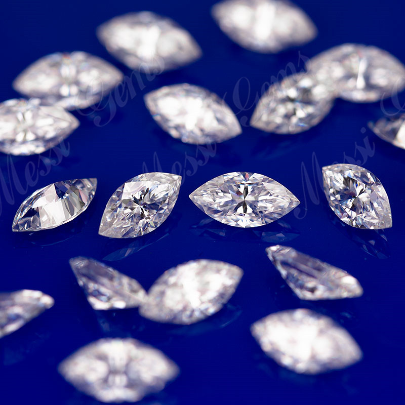 Messi Jewelry - Messi Jewelry 2mm To 14mm DEF GH color Marquise Cut Moissanite Moissanite 17