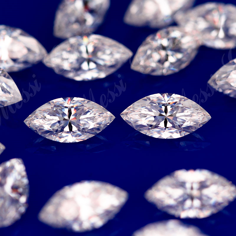 Messi Jewelry - Messi Jewelry 2mm To 14mm DEF GH color Marquise Cut Moissanite Moissanite 13