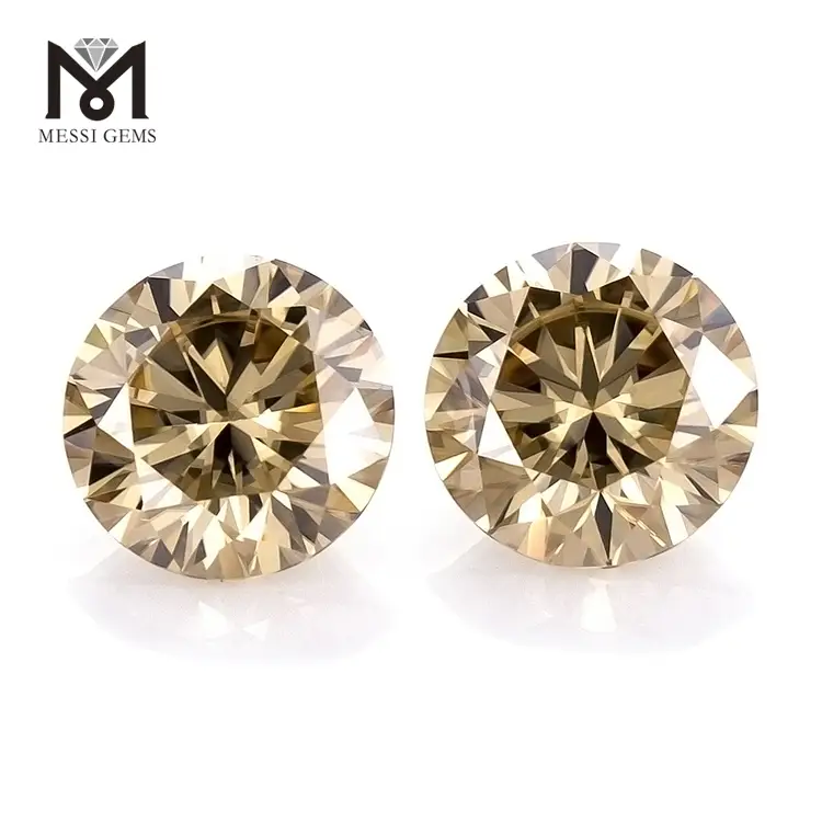 Gioielli Messi - Messi gioielli rotondi a forma di moissanite Diamond Cambicne Moissanite rotondo 1