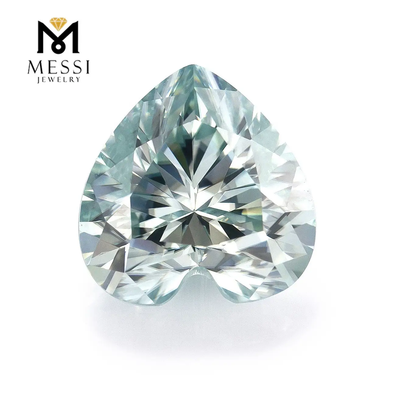 Gioielli Messi - Gioielli Messi Prezzo all'ingrosso Gioielli che rendono il cuore di Moissanite blu di pietra di moissanite sintetica 1