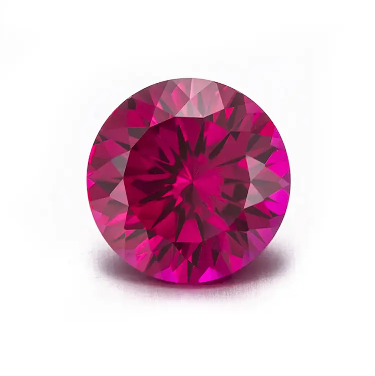 Gioielli Messi - Roundl Lab coltivato CORNOTHERMAL Hydrothermal Ruby Stone Lab Creato Ruby Lab Ruby & Sapphire 1
