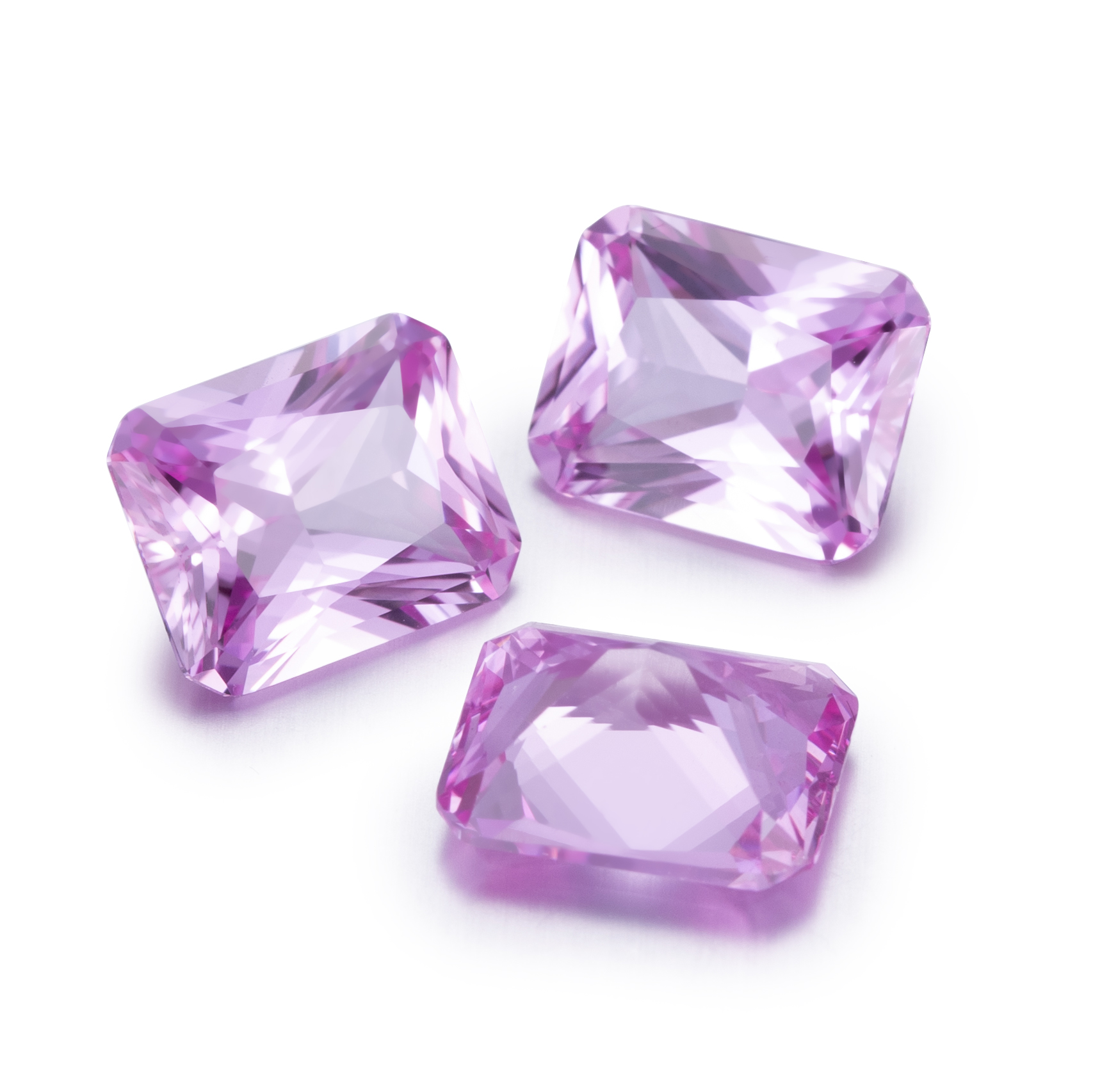 Messi Jewelry - Octangle Lab Grown Corundum Hydrothermal Pink Sapphire Stone Lab Created Pink Sapphire Lab Ruby & Sapphire 10