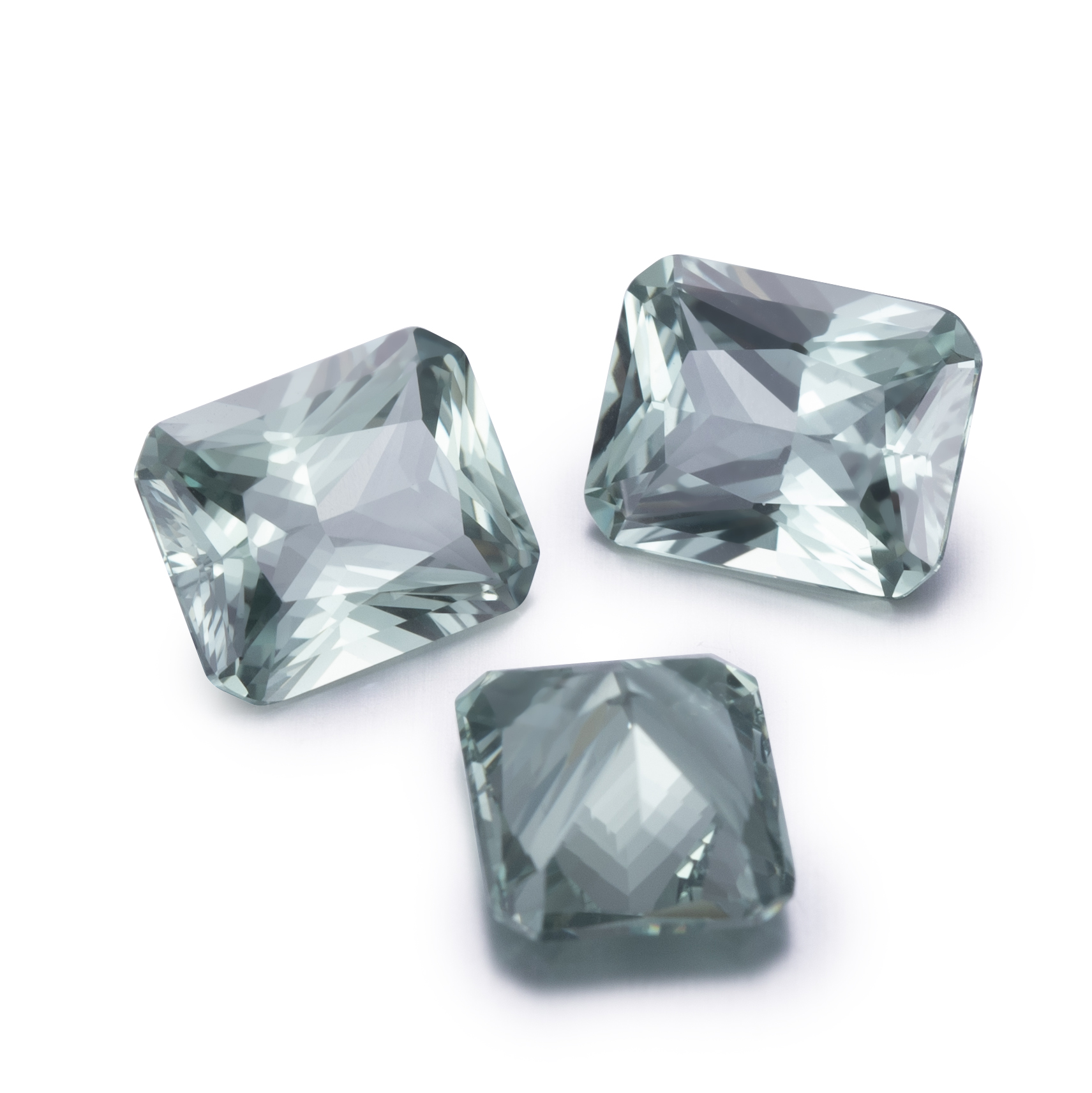 Messi Alahas - Octangle Hydrothermal Green Sapphire Stone Lab Gibuhat Green Sapphire Lab Ruby & Sapphire 10