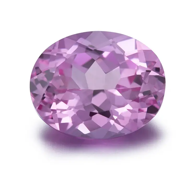 Gioielli Messi - Oval Lab Corundum colundum idrotermale rosa zaffiro laboratorio creato rosa zaffiro ruby ​​& zaffiro 1