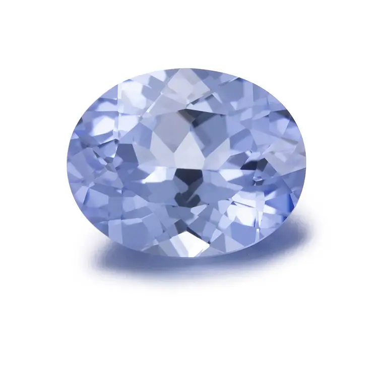 Gioielli Messi - Oval Syntetic Gemstone Hydrothermal Sapphire Lab Green Green Cornflower Blue Sapphire Lab Ruby & Sapphire 1