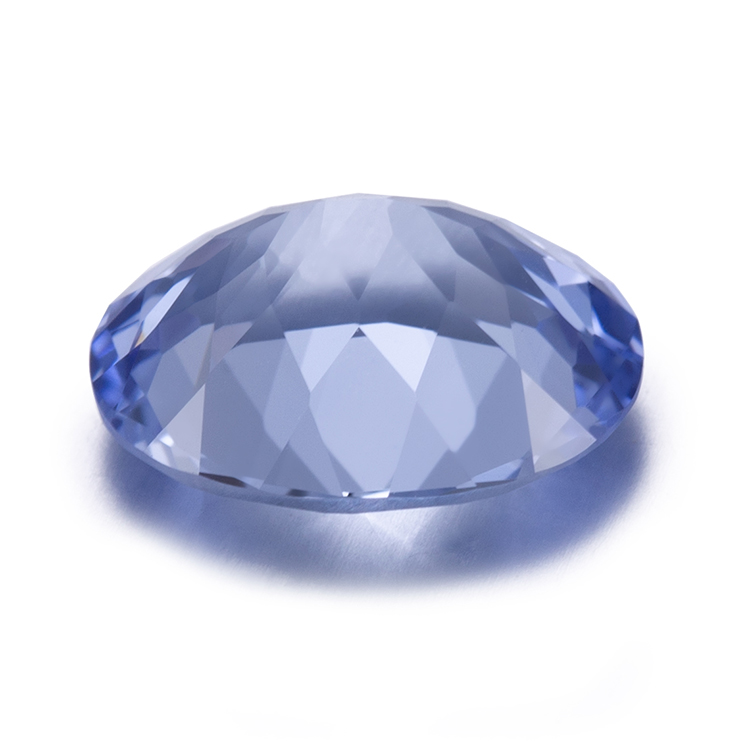 Messi Jewelry - Oval Loose Synthetic Gemstone Hydrothermal Sapphire Lab Grown Green Cornflower Blue Sapphire Lab Ruby & Sapphire 8