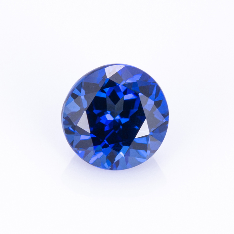 Messi Jewelry - Round Lab Grown Royal Blue Sapphire Hydrothermal RoyalBlue Sapphire Stone Lab Created Blue Sapphire Lab Ruby & Sapphire 8