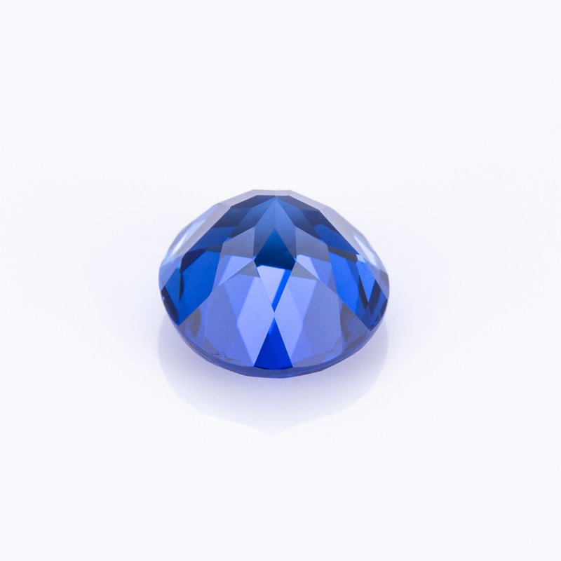Messi Jewelry - Round Lab Grown Royal Blue Sapphire Hydrothermal RoyalBlue Sapphire Stone Lab Created Blue Sapphire Lab Ruby & Sapphire 10