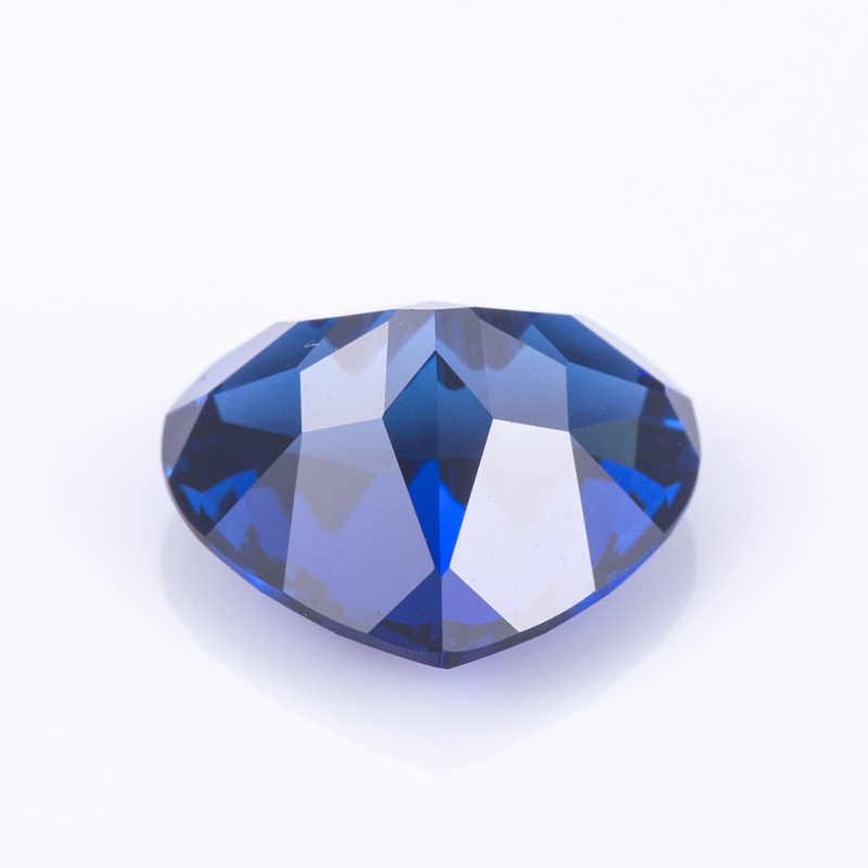 Messi Jewelry - Heart Shape Lab Grown Royal Blue Sapphire Hydrothermal RoyalBlue Sapphire Stone Lab Ruby & Sapphire 10