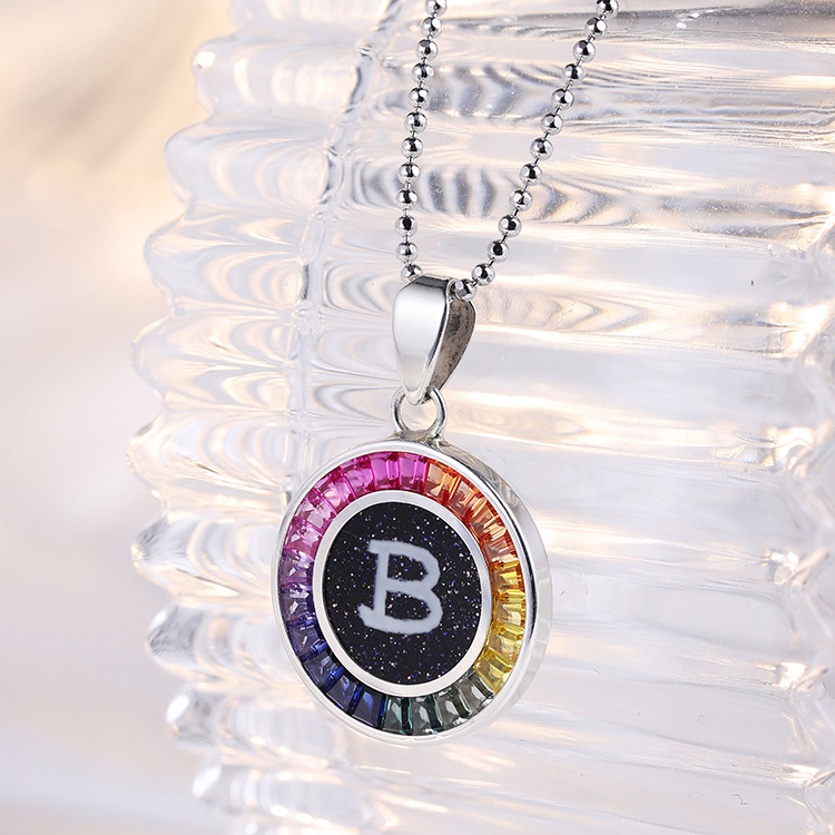 Messi Jewelry - Messi Jewelry lab grown gemstones 925sliver Gemini Aquarius Queen God pendant necklace angle eyes Necklace 13