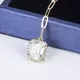 moissanite silver necklace at Wholesale Prices | Messi Jewelry 4