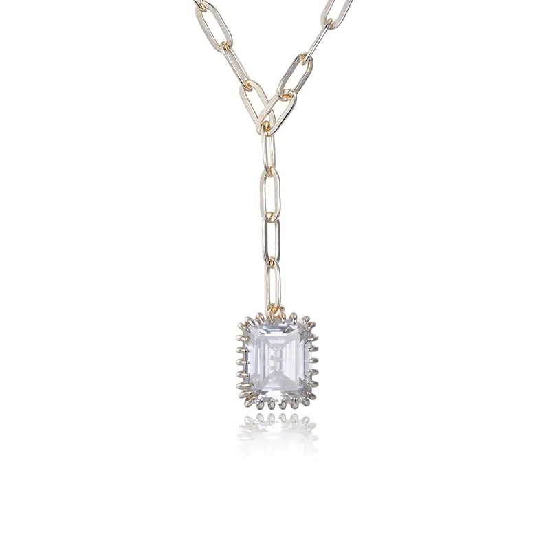 Messi 925sliver & 18k Gold Moissanite Pendant Necklace 7