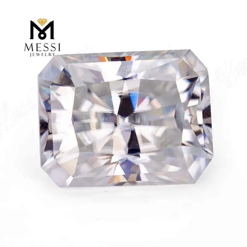 Gioielli Messi - Gioielli Messi Def White VVS Diamond Moissanite tagliata radiante per gioielli Wuzhou Factory Prezzo all'ingrosso Prezzo radiante Moissanite 1