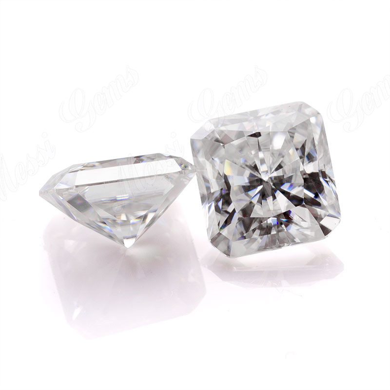 Messi Jewelry - Messi jewelry DEF white VVS radiant cut moissanite diamond for jewelry Wuzhou factory wholesale price loose moissanite Radiant 12