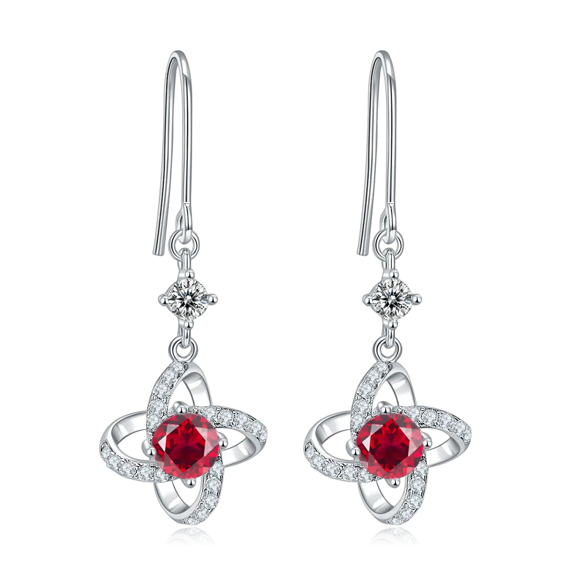 factory Direct moissanite sterling silver stud earrings series | Messi Jewelry 3