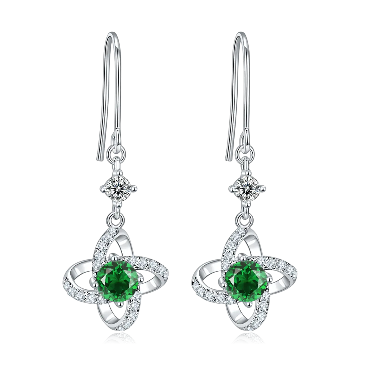 factory Direct moissanite sterling silver stud earrings series | Messi Jewelry 2