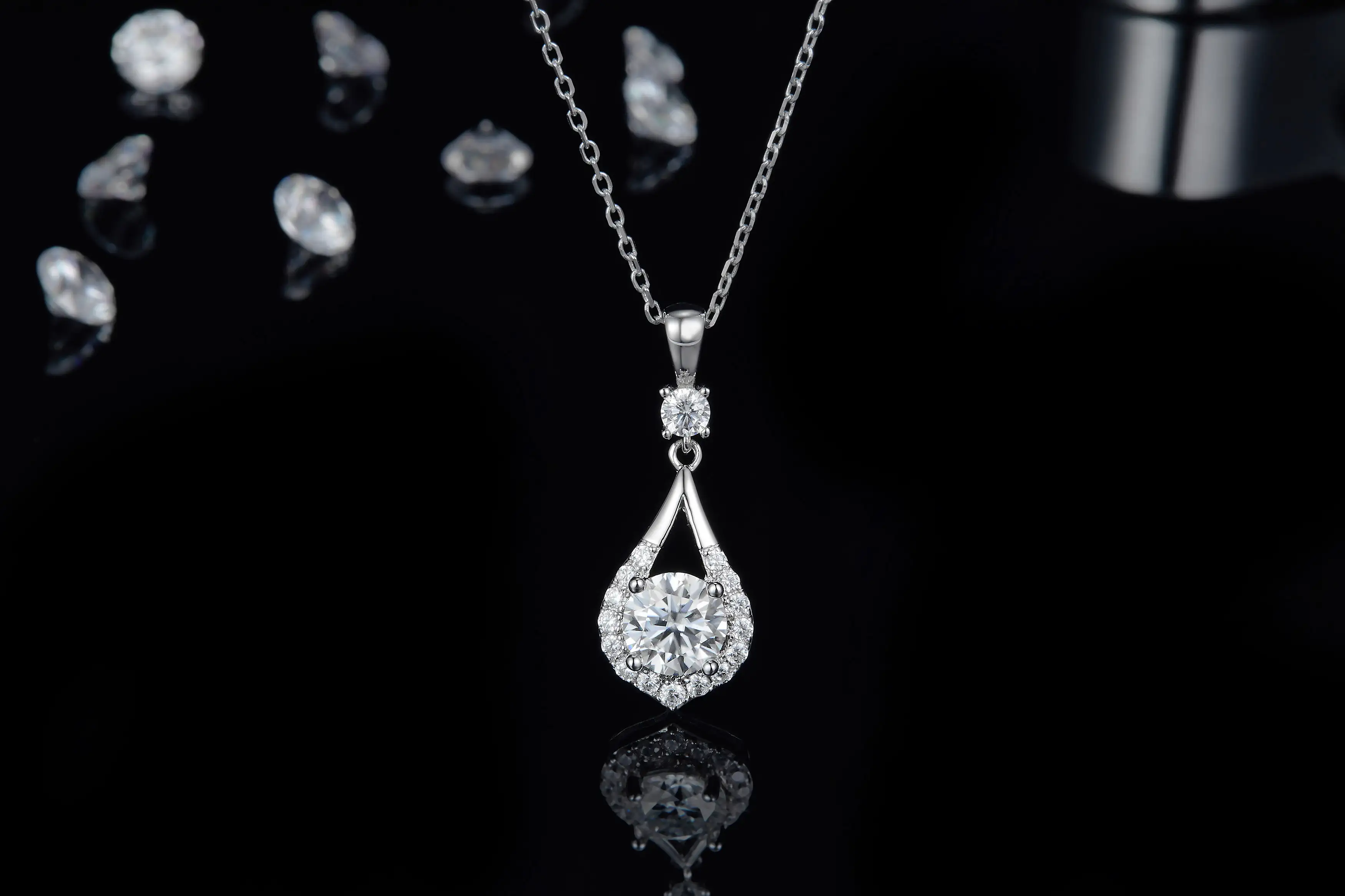 Hot Selling moissanite silver necklace quality assurance | Messi Jewelry 5